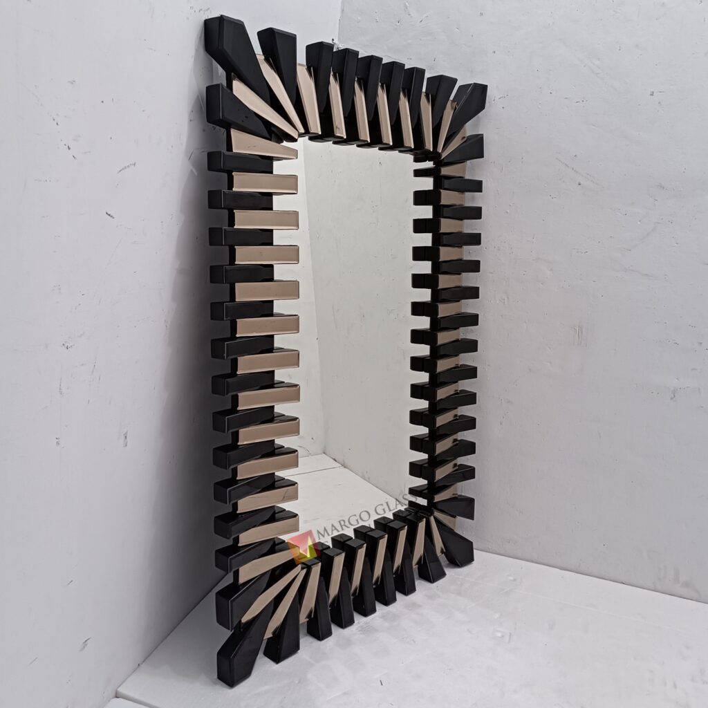 MG 013090 Rectangular Wall Mirror 3D Bl – Luxury decorative mirror mirror premium quality glass with ornate frame handcrafted in Indonesia