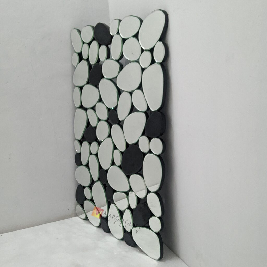 MG 013095 Modern Mirror Wall Stone Uk 120 cm x 80 cm (6 Artisan Handmade Indonesia – Elegant decorative mirror mirror premium quality glass with ornate frame handcrafted in Indonesia