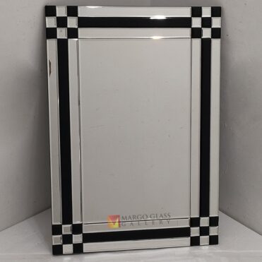 Rectangle Mirror List Black MG 013097