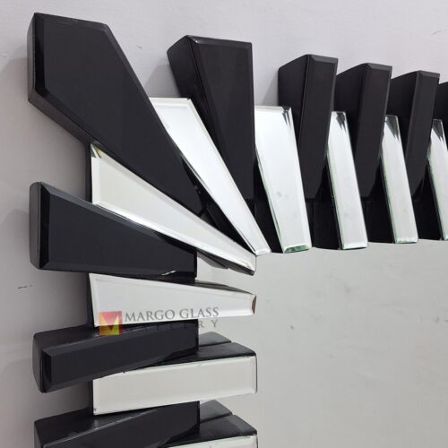 MG 013102 Rectangular Wall Mirror Black + silver Uk 140 x 90 Cm Premium Handmade Indonesia – Handcrafted decorative mirror mirror premium quality glass with ornate frame handcrafted in Indonesia