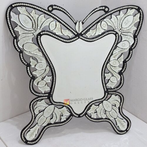 Butterfly Venetian Mirror Black MG 013102