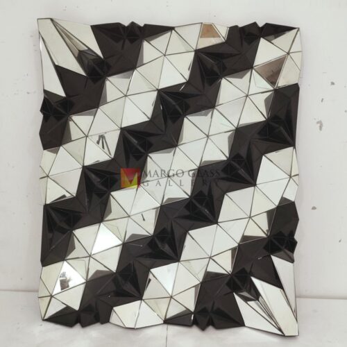 Piramid Mirror Black And Silver MG 013115