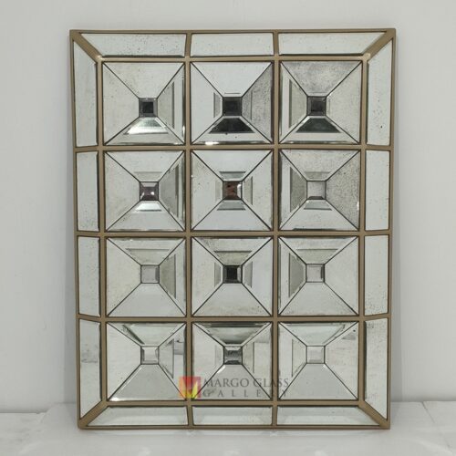 Square Wall Mirror Antique Regina MG 014526 