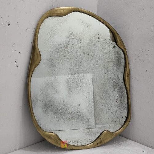 MG 014528 Beaded Organic antique 110x70cm Classic Handmade Indonesia – Handcrafted antique beaded mirror antique glass with beaded silver frame handcrafted in Indonesia