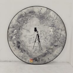 Round Smoke Mirror Wall With Metal Frame MG 014533