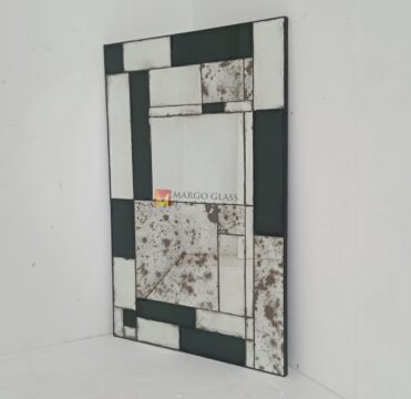 Large Antique Wall Mirror Rectangle MG 014535  - Image 3