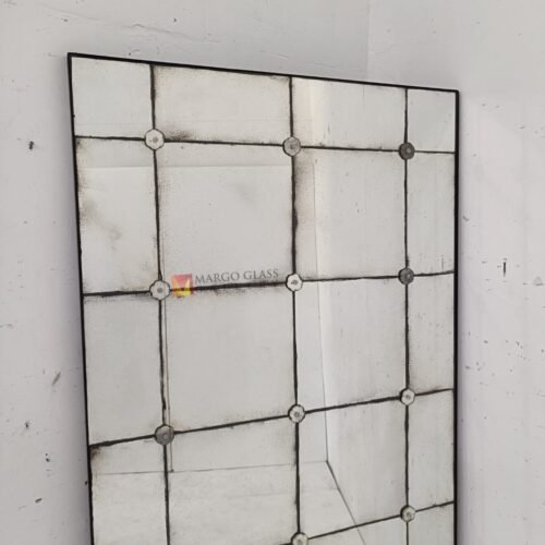 MG 014541 Jose Antique Mirror Wall 180x90cm with flowers – Classic antique mirror antique glass with gold frame handcrafted in Indonesia