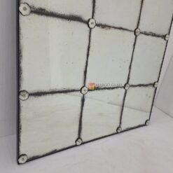 MG 014542 Antique mirror mozaik 92x122cm – Luxury antique mirror antique glass with gold frame handcrafted in Indonesia