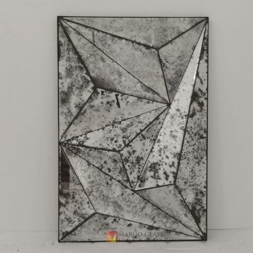 Antique Wall Deco Mirror Rectangle 3D MG 014543
