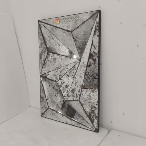 MG 014543 Antique Deco Mirror 90x60cm – Handcrafted antique mirror antique glass with gold frame handcrafted in Indonesia