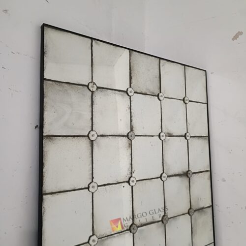 MG 014547 Antique mirror tiles 100x200cm – Handcrafted antique mirror antique glass with gold frame handcrafted in Indonesia