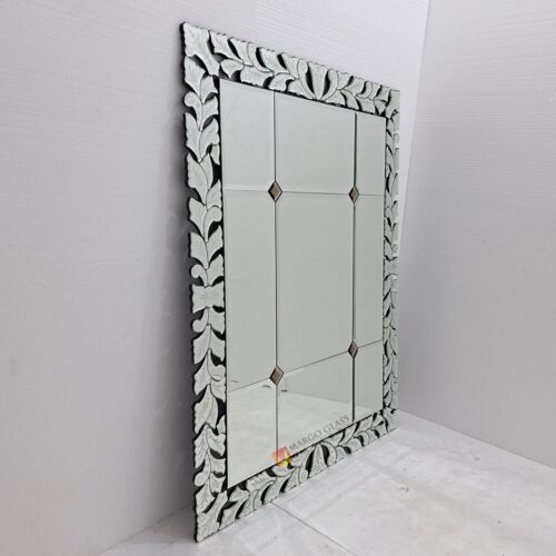 MG 080124 Venetian Mirror Rectangle Sintia 148 x 115 cm Handcrafted Handmade Indonesia – Handcrafted venetian mirror hand-etched glass with ornate frame handcrafted in Indonesia