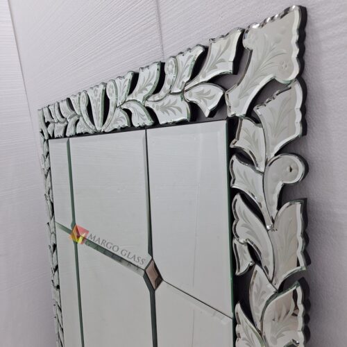 MG 080124 Venetian Mirror Rectangle Sintia 148 x 115 cm Classic Handmade Indonesia – Classic venetian mirror hand-etched glass with ornate frame handcrafted in Indonesia