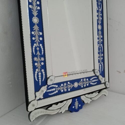 MG 080132 venetian mirror edge blue frame 120 x 60 Handcrafted Handmade Indonesia – Handcrafted venetian mirror hand-etched glass with ornate frame handcrafted in Indonesia