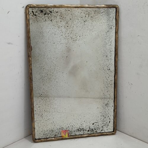 Antique Mirror Rectangular Frame Wood Gold Leaf MG 400025