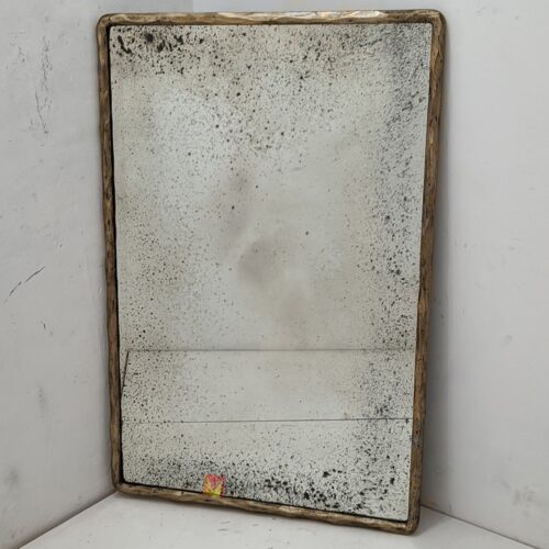 MG 400025 Antique Mirror Rectangular frame wood gold leaf 120 cm x 80 cm Artisan Handmade Indonesia – Luxury antique mirror antique glass with gold frame handcrafted in Indonesia