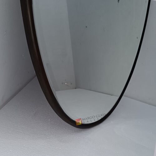 MG 400033 Oval Mirror Beade Wood Frame 112,5 cm x 76 cm Handcrafted Handmade Indonesia – Premium decorative mirror mirror premium quality glass with ornate frame handcrafted in Indonesia