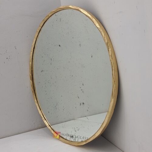 MG 400034 Beaded Round Mirror Antique Frame Gold Uk 90 cm x 90 cm Elegant Handmade Indonesia – Artisan antique beaded mirror antique glass with beaded silver frame handcrafted in Indonesia