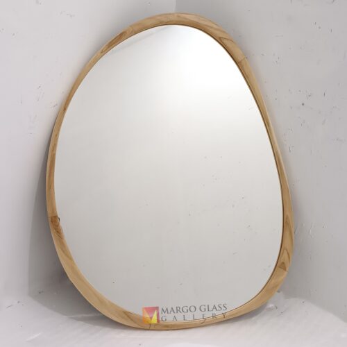 Organic Wall Mirror Wood Frame MG 400041