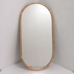 Capsule Wall Mirror Wood Frame MG 400042