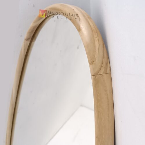 MG 400043 Oval Wall Mirror With teak wood cm x 40 cm Classic Handmade Indonesia – Classic decorative mirror mirror premium quality glass with ornate frame handcrafted in Indonesia