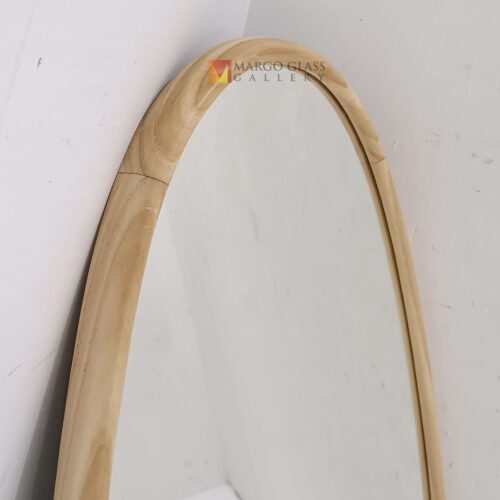 MG 400043 Oval Wall Mirror With teak wood cm x 40 cm Luxury Handmade Indonesia – Luxury decorative mirror mirror premium quality glass with ornate frame handcrafted in Indonesia