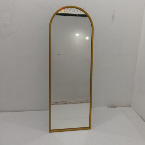 Standing Curved Mirror Frame Golden Cream MG 400049