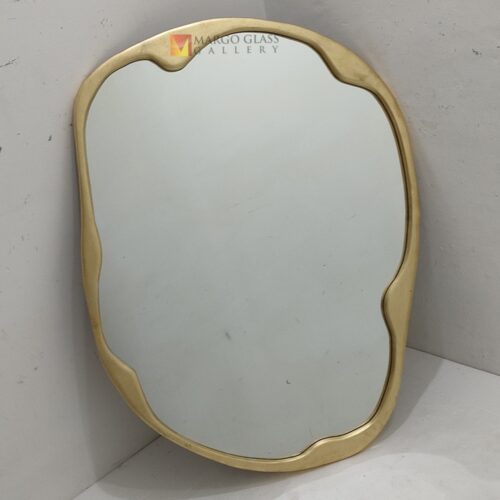 Beaded Organic Mirror Frame Gold MG 400059