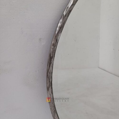 MG 400063 beaded wall mirror frame grey dia. 107cm Classic Handmade Indonesia – Classic decorative mirror mirror premium quality glass with ornate frame handcrafted in Indonesia