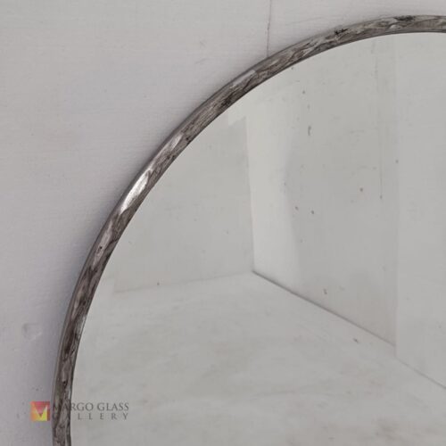 MG 400063 beaded wall mirror frame grey dia. 107cm Artisan Handmade Indonesia – Luxury decorative mirror mirror premium quality glass with ornate frame handcrafted in Indonesia