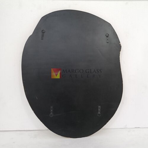 MG 018122 Organic Eglomise wall mirror 100x80cm – Artisan eglomise mirror silver eglomise glass handcrafted in Indonesia