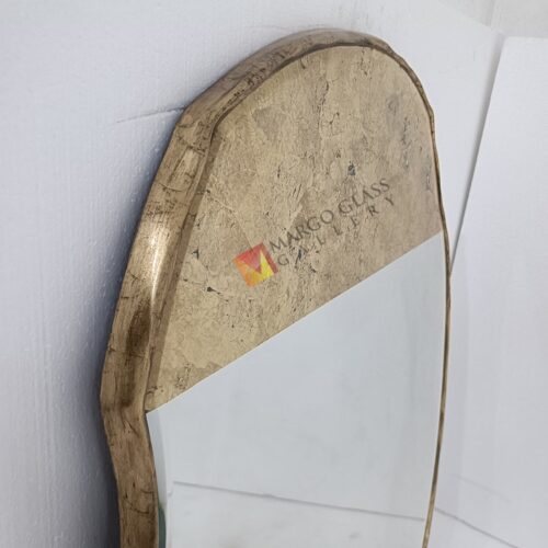 MG 018122 Organic Eglomise wall mirror 100x80cm – Premium eglomise mirror silver eglomise glass handcrafted in Indonesia