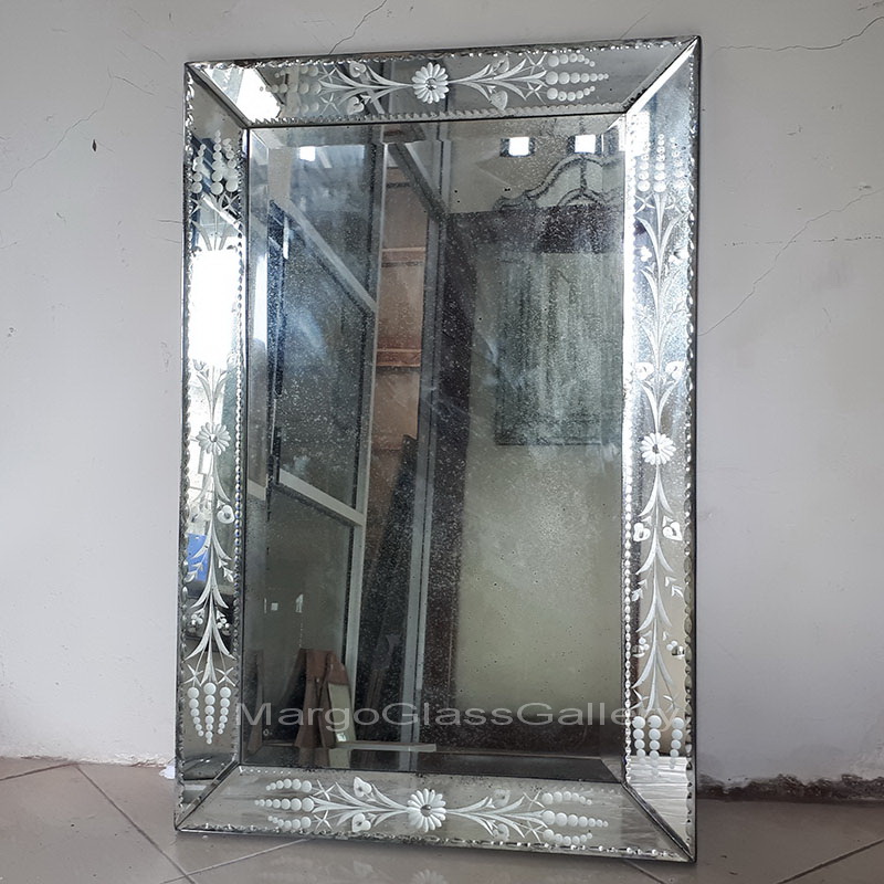 Antique Venetian Mirror Rectangle MG 014004