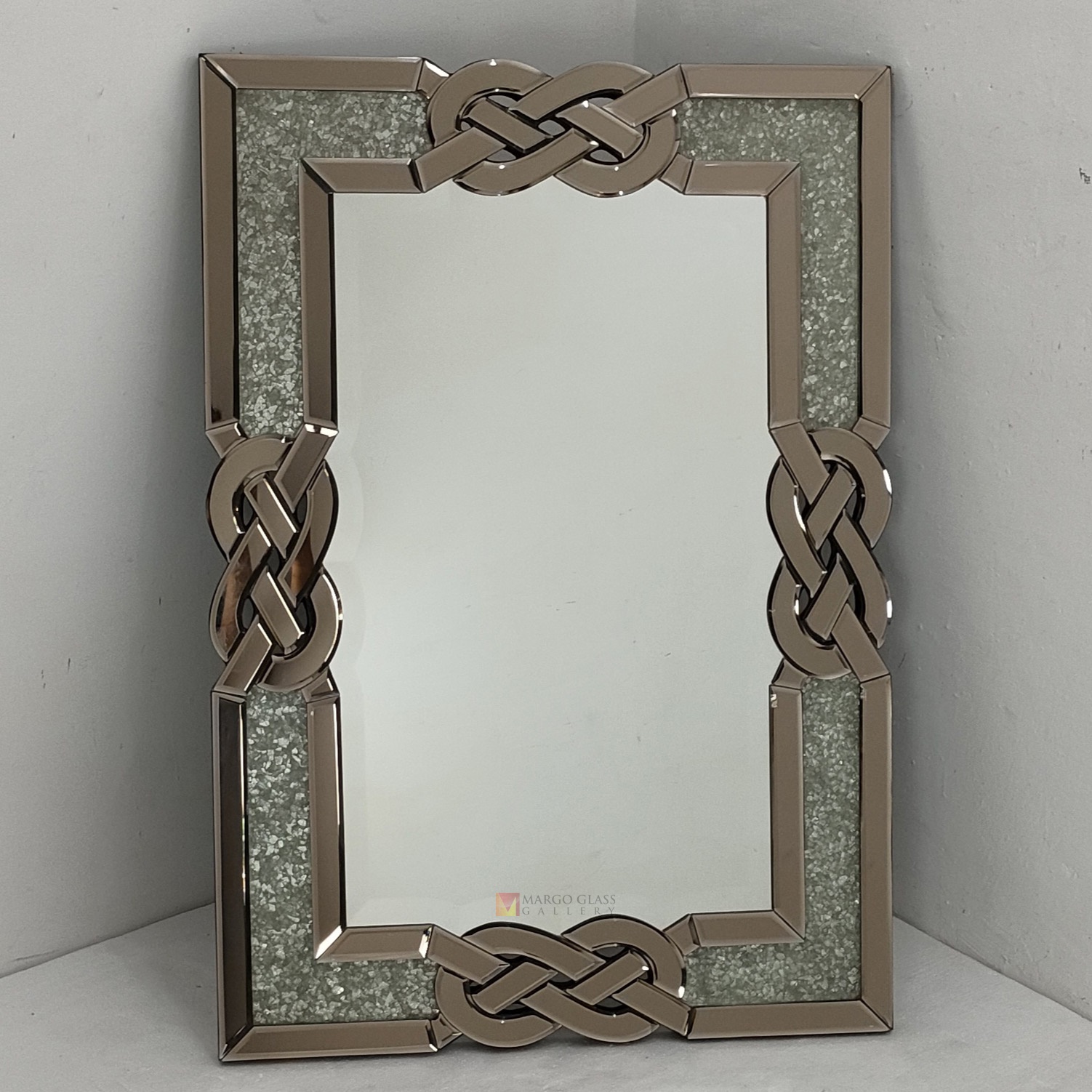 Rectangle Wall Mirror Crystal