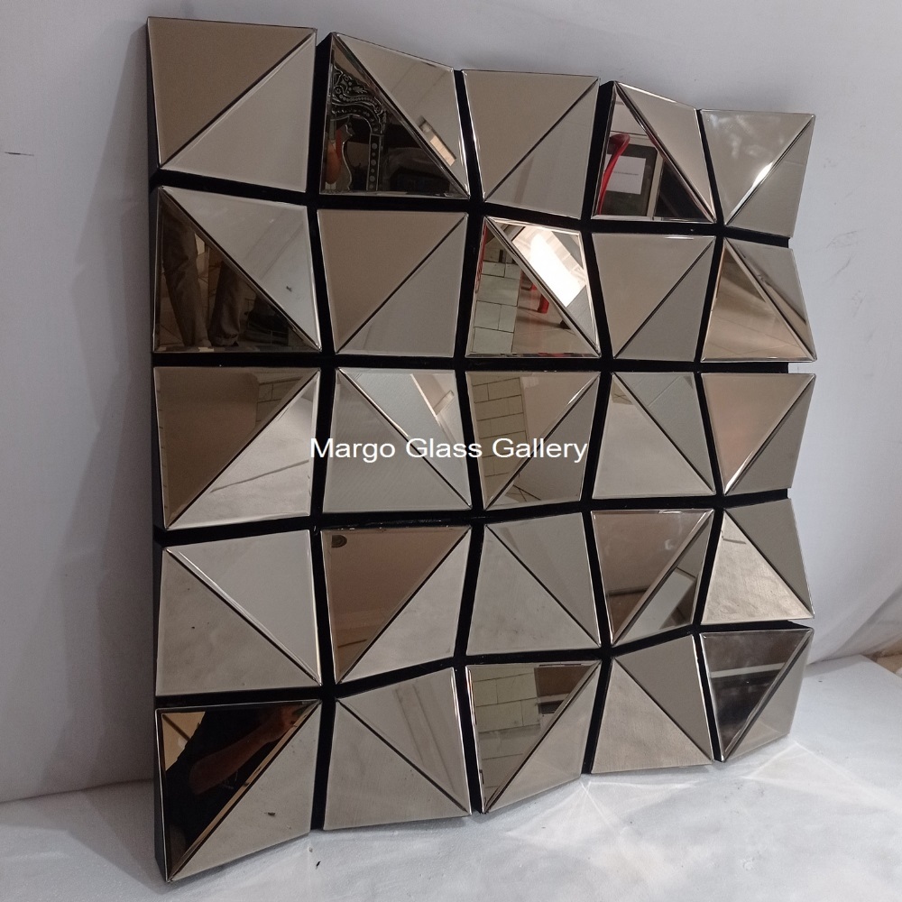 3D Wall Mirror Brown MG 065042
