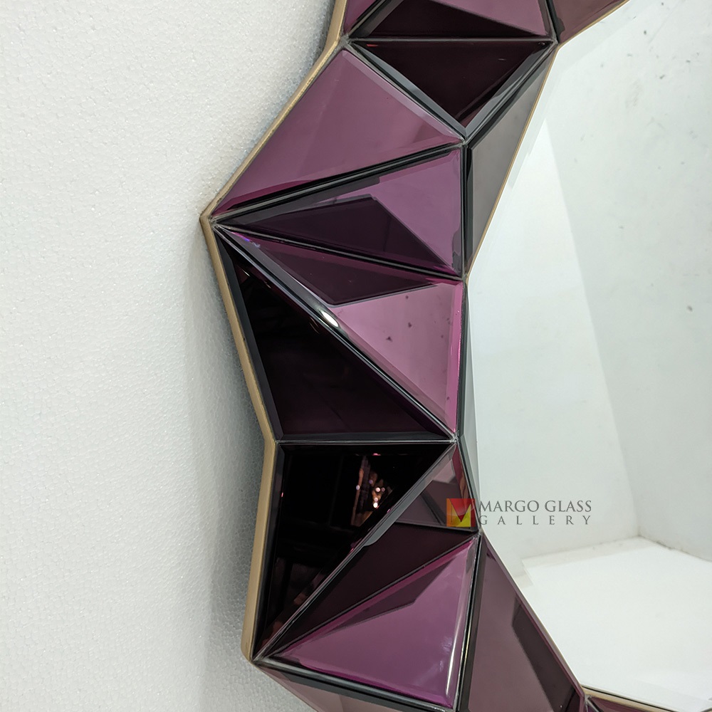 Round Wall Mirror 3D Purple MG 004888