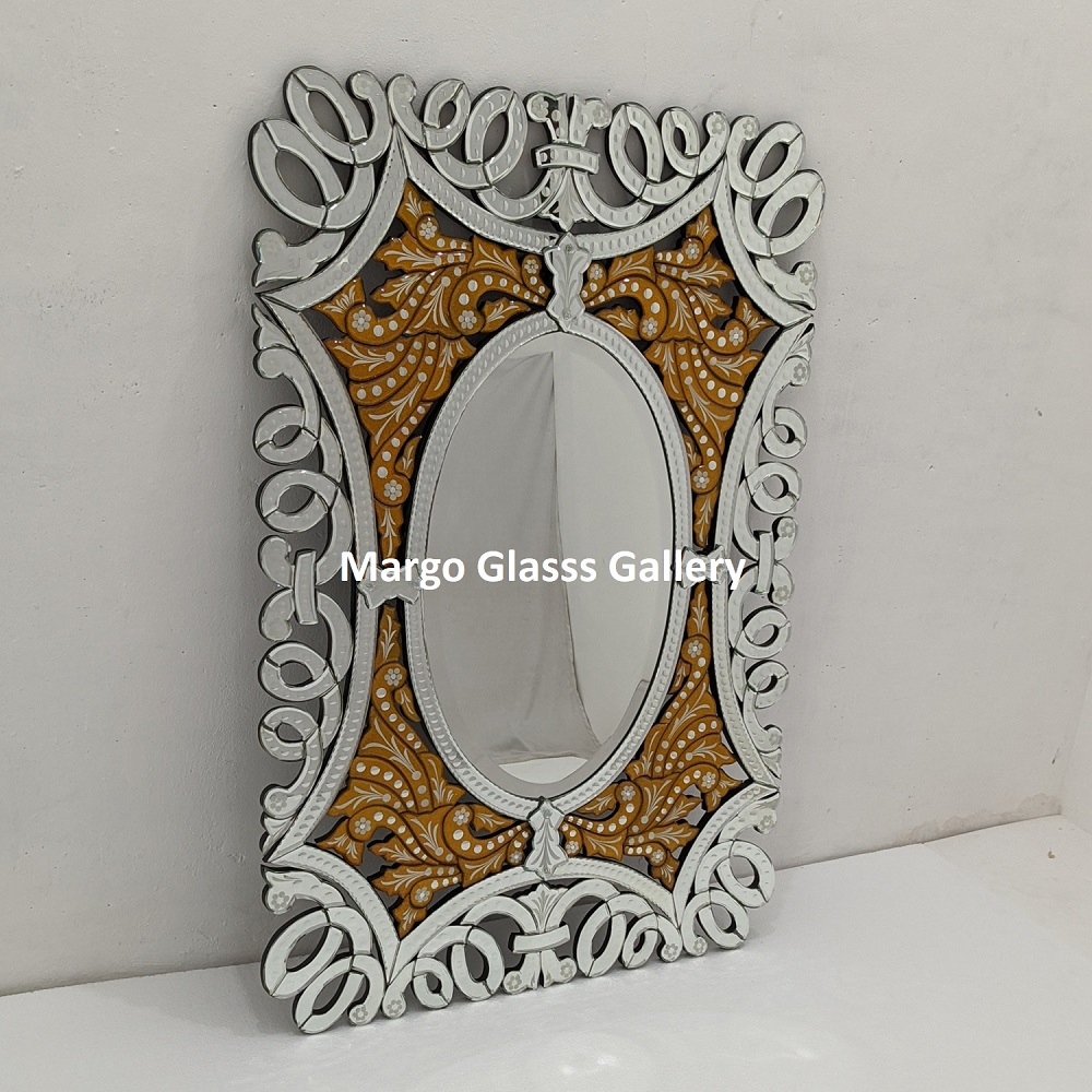 Venetian Mirror Batik Gold Glitter MG 080098