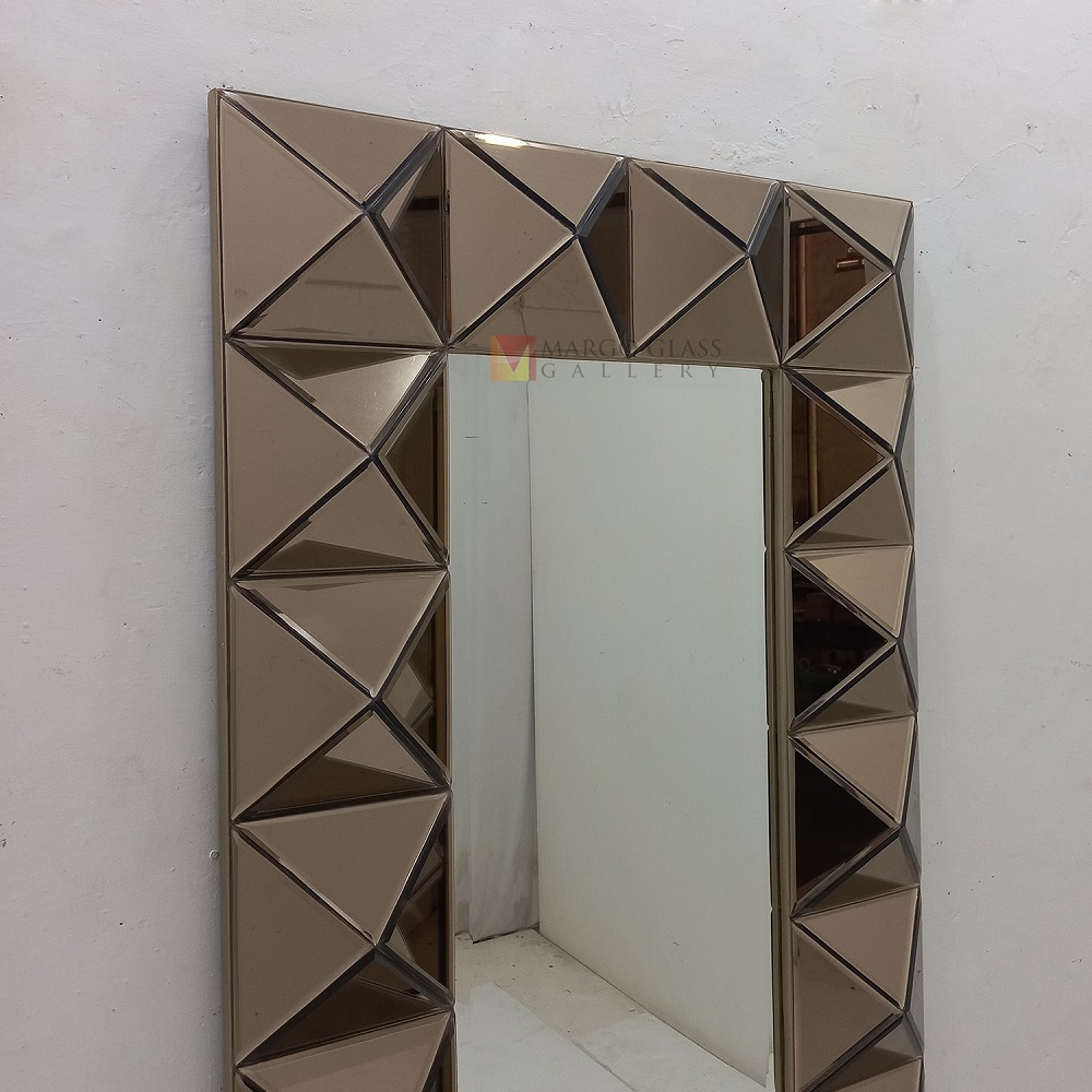 Wall Mirror Diamond Brown MG 004835