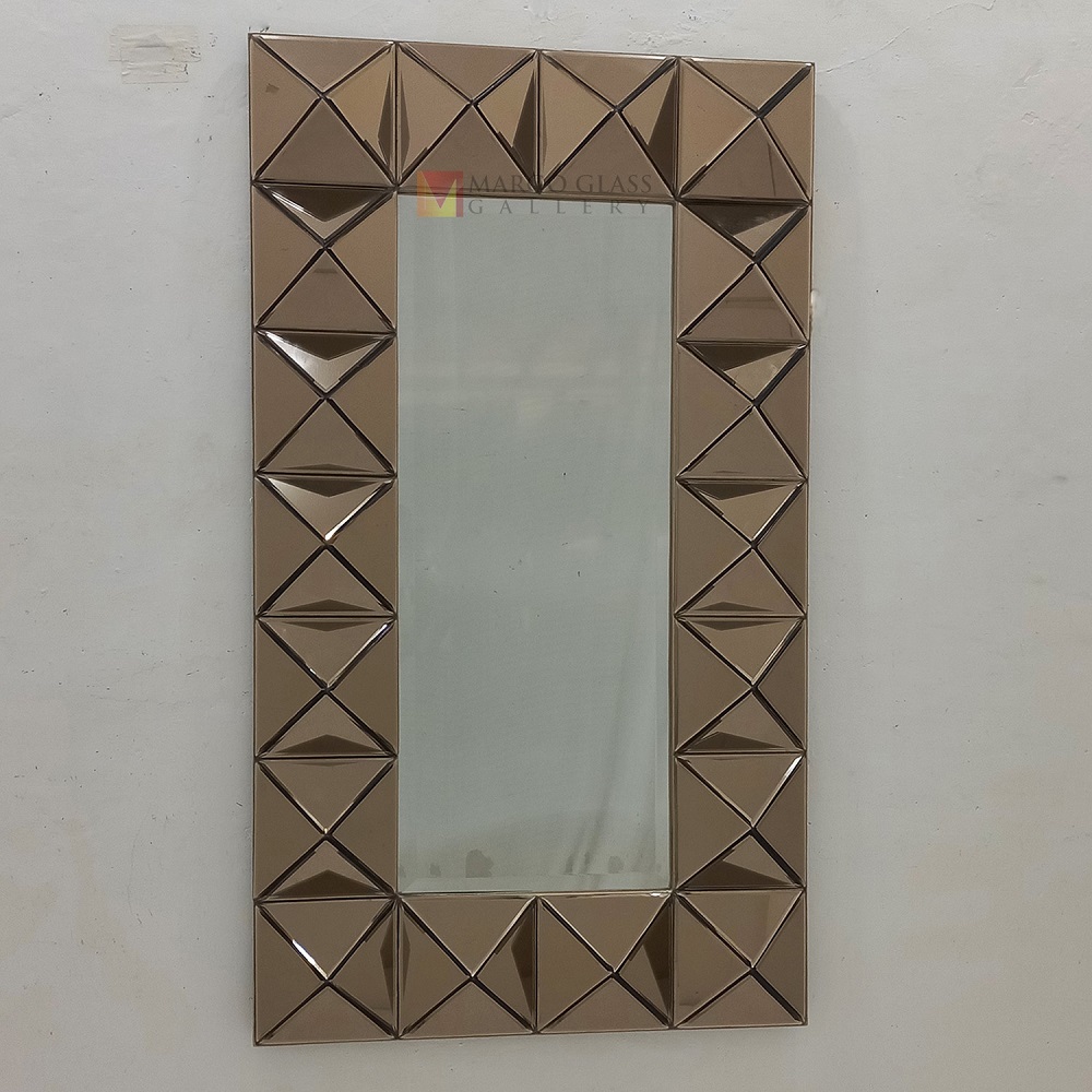 Wall Mirror Diamond Brown MG 004835