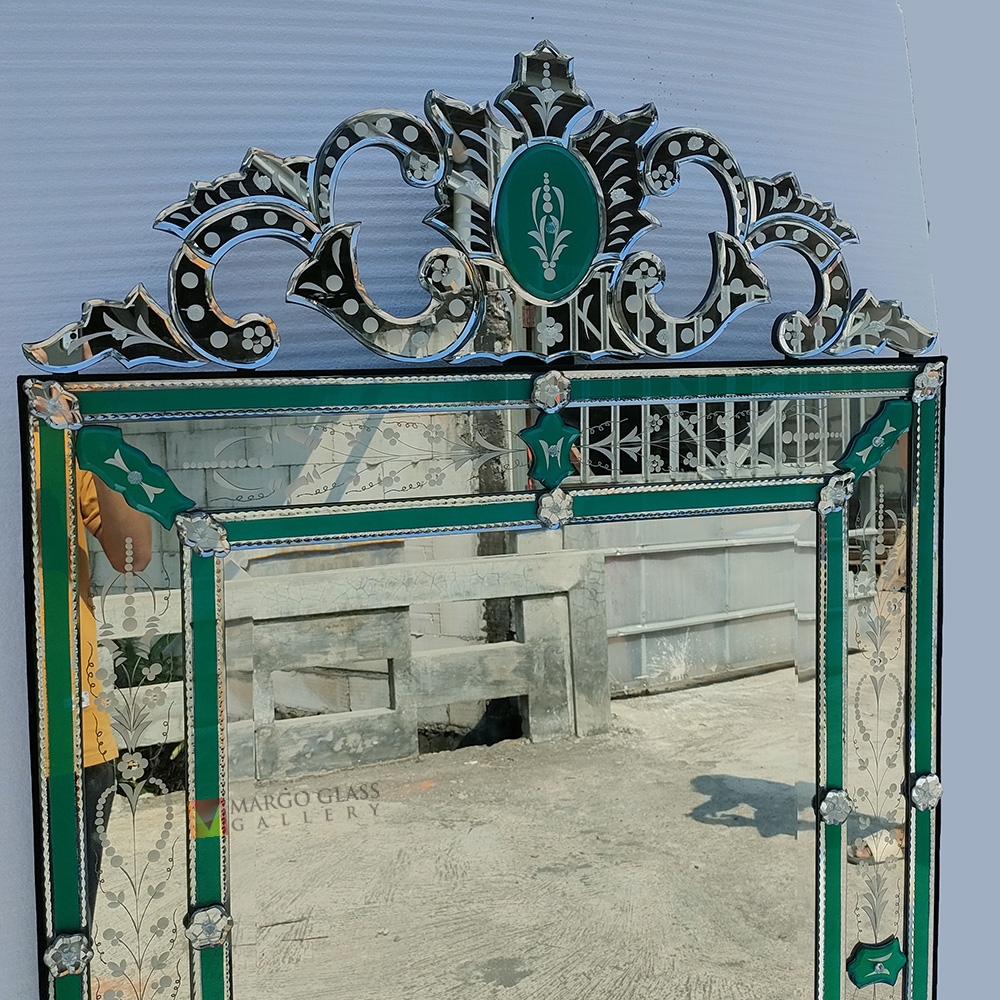 Venetian Mirror Large Green Wall MG 080131 