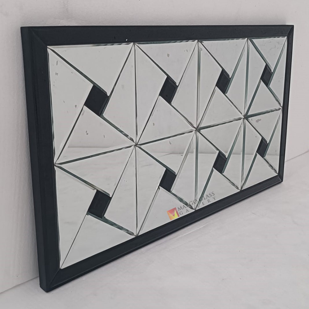 Bevel Mirror List Black