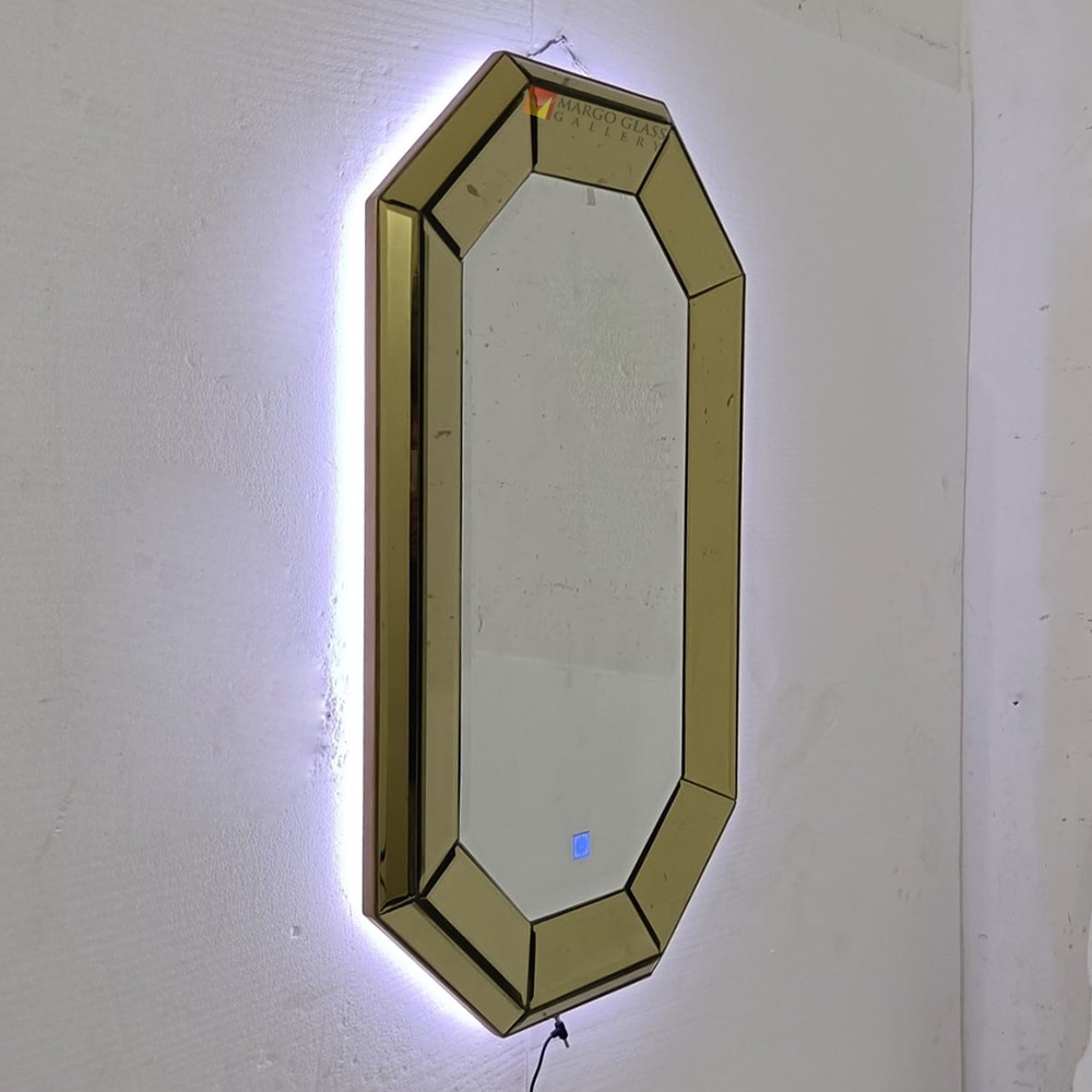 Gold Octagonal Mirror