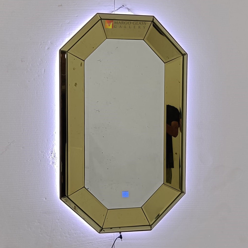 Gold Octagonal Mirror