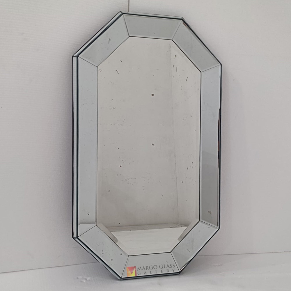 Silver Octagonal Modern Mirror