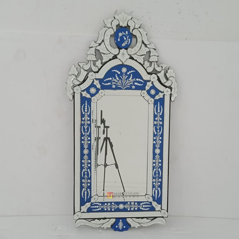 Venetian Mirror Edge Blue Frame MG 080132