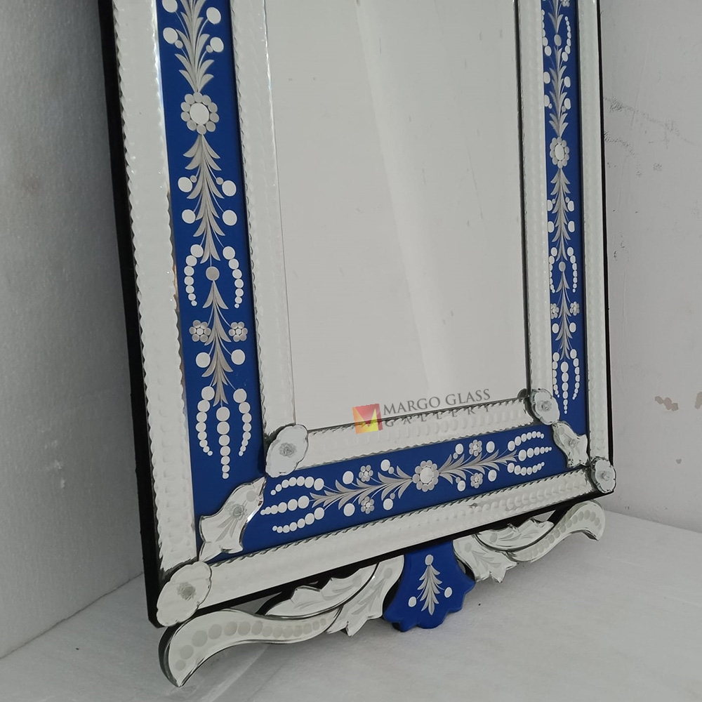 Venetian Mirror Edge Blue Frame MG 080132