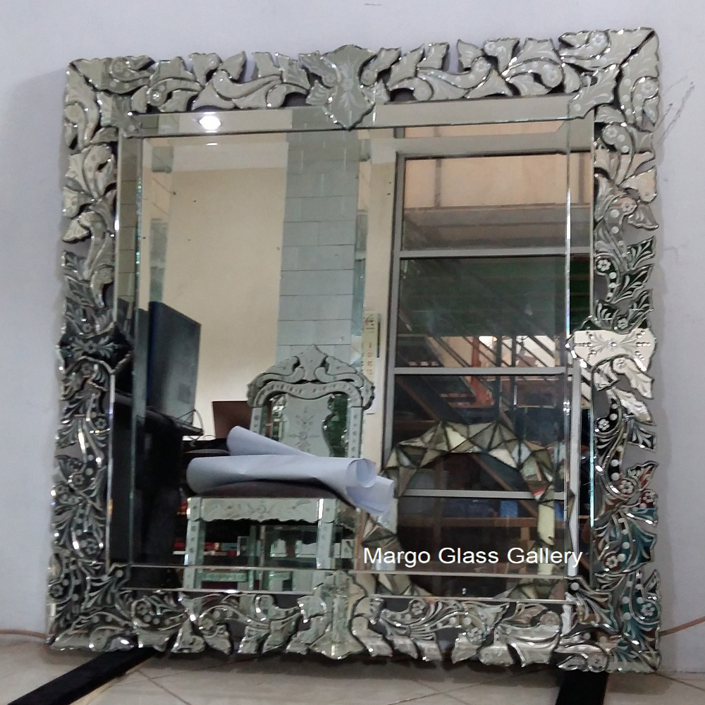 Venetian Mirror Square Full Carved MG 080065
