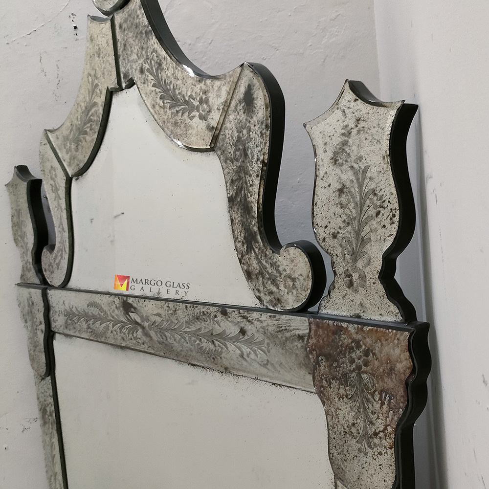 Antique Venetian Square Mirror MG 014506