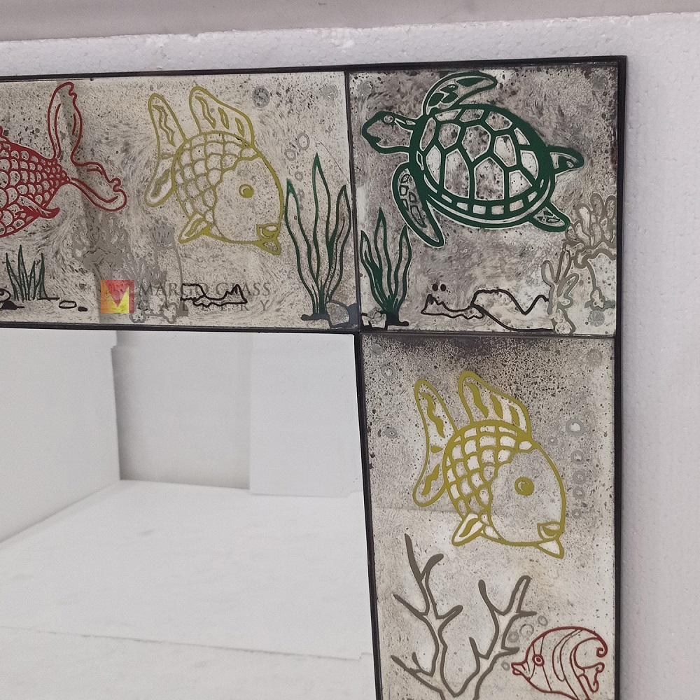 Rectangle Fish Antique Mirror MG 014536