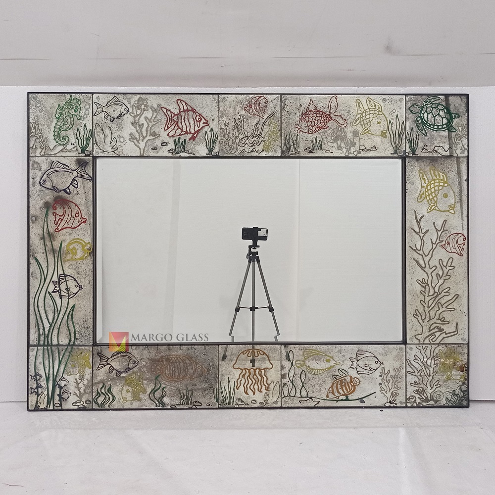 Rectangle Fish Antique Mirror MG 014536